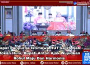 Rapat Paripurna Istimewa HUT ke-26 Kabupaten Rokan Hulu, Bupati Anton Ajak Wujudkan Rohul Maju dan Harmonis