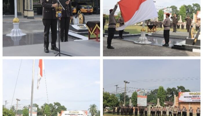 Polres Kampar Gelar Upacara Sumpah Pemuda Ke-97 Di Halaman Mapolres Kampar