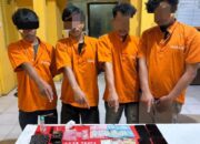 Polsek Tapung Hilir Tangkap Empat Pelaku Narkoba Saat Pesta Sabu-sabu