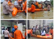 Kapolsek Bangkinang Barat ‘Turun Tangan’, ‘Salurkan’ Bantuan ke Korban Banjir Kuok, ‘Kepedulian’ Tanpa Batas