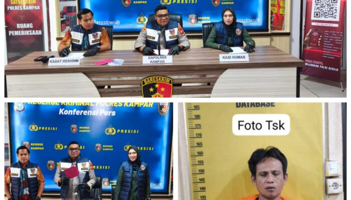 Kurang Dari 12 Jam, Pelaku Pembunuhan Berhasil Diringkus Polres Kampar