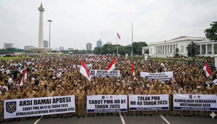 Menggugah hati presiden Prabowo, APDESI  lakukan Aksi Damai atas mekanisme  pencairan dana desa