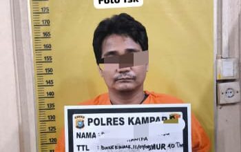Satreskrim Polres Kampar Tangkap Residivis Kasus Curat di Desa Pulau Lawas