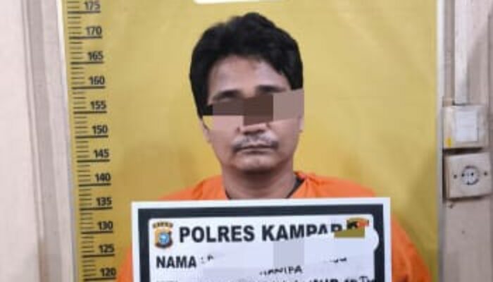 Satreskrim Polres Kampar Tangkap Residivis Kasus Curat di Desa Pulau Lawas