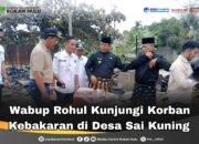 Wabup Rohul Kunjungi Korban Kebakaran di Desa Sei Kuning, Kerugian Capai Rp 700 Juta
