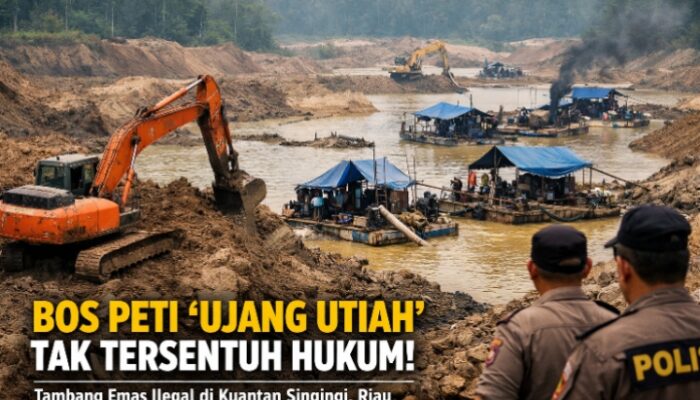 PETI Kuansing Kian Brutal, Nama Ujang Utiah Disebut “Big Boss” Tambang Ilegal yang Tak Pernah Tersentuh Hukum