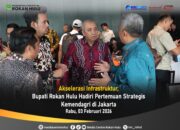 Akselerasi Infrastruktur, Bupati Rokan Hulu Hadiri Pertemuan Strategis Kemendagri di Jakarta