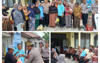 Jumat Berkah, Polsek Kampar Berbagi Rizki Kepada Warga Yang Kurang Mampu