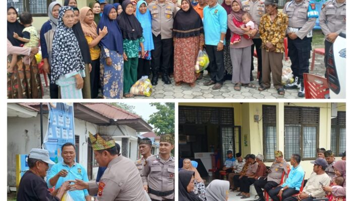 Jumat Berkah, Polsek Kampar Berbagi Rizki Kepada Warga Yang Kurang Mampu