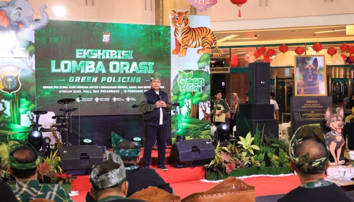 Puncak Ekshibisi Lomba Orasi Green Policing Polda Riau Tahun 2026