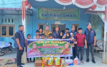 Direktur Media Patrolikriminal86 dan Kasatresnarkoba Polres Kuansing Santuni Anak Yatim di Dua Panti Asuhan