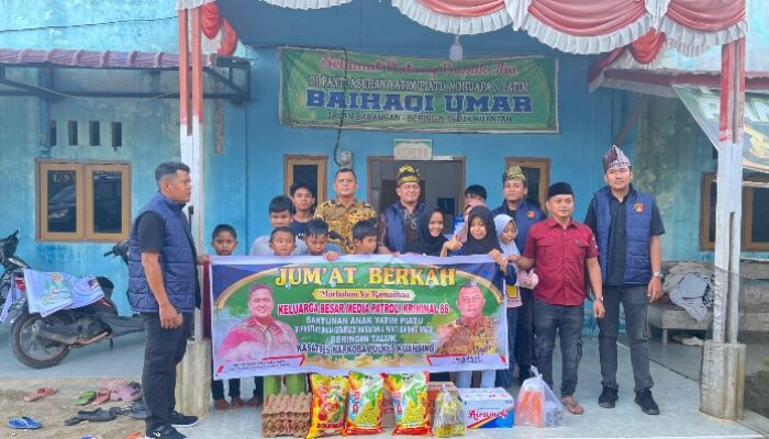 Direktur Media Patrolikriminal86 dan Kasatresnarkoba Polres Kuansing Santuni Anak Yatim di Dua Panti Asuhan