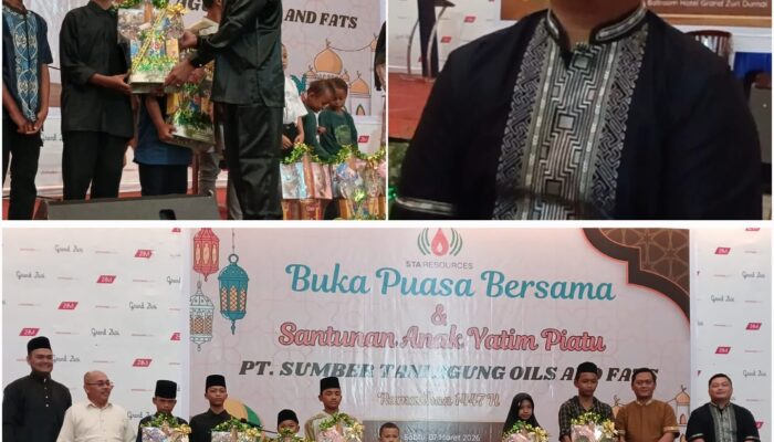 Pererat Kebersamaan Ramadhan, PT Sumber Tani Agung Oils and Fats Gelar Buka Puasa Bersama dan Santuni Anak Yatim di Dumai