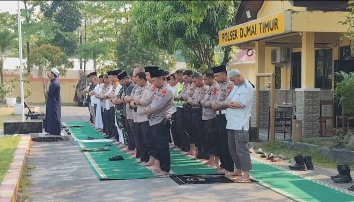 Polsek Dumai Timur Gelar Sholat Istisqo’ Untuk Mendapatkan Rahmat Serta Pertolongan Allah SWT