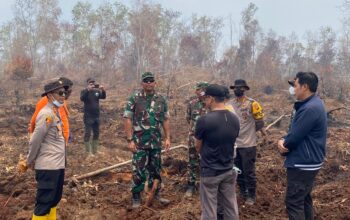 Dansat Brimob Polda Riau Turun Langsung Tinjau dan Pemadaman Karhutla di Dumai