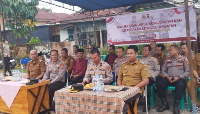 Polres Dumai Gelar Doa Bersama Pembangunan dan Renovasi Jembatan Merah Putih Untuk Membangun Infrastruktur Masyarakat