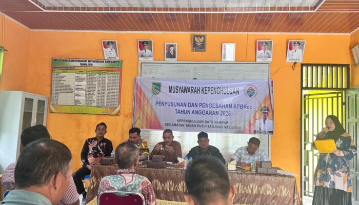 Pemerintah Kepenghuluan batu hampar lakukan musyawarah penyusunan dan pengesahan APBKep tahun 2026 , anggaran desa berkurang,  penerima BLT hanya mendapatkan 900 ribu rupiah per tahun