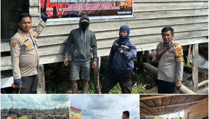 Kapolsek IPTU Apriadi Turun Langsung, Polsek Sungai Sembilan Perketat Pencegahan Karhutla di Batu Teritip