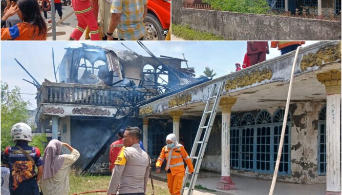 Rumah Kosong Terbakar di Dumai Selatan, Diduga Akibat Konsleting Listrik