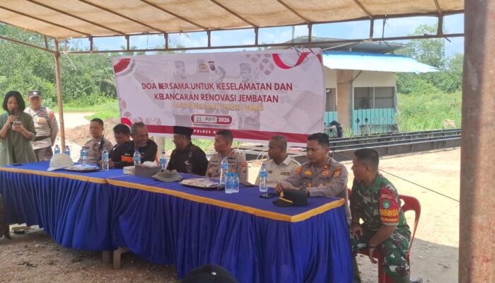 Polres Dumai dan Warga Gelar Doa Bersama Dukung Perbaikan Infrastruktur di Sungai Sembilan