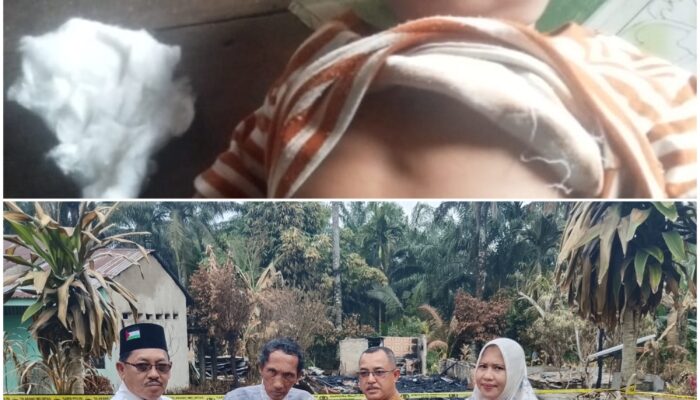 BAZNAS Rohil salurkan bantuan untuk korban kebakaran rumah di TPTM  dan bantuan untuk anak yang mengalami infeksi usus di ujung tanjung