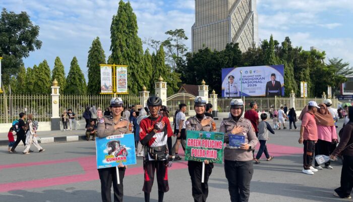 Polantas Hadir di CFD Pekanbaru, Warga Apresiasi Lebih Aman dan Nyaman — Dirlantas Riau Tekankan Edukasi Kamtibmas, Kamseltibcarlantas dan Green Policing