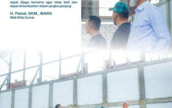 Walikota Dumai H. Paisal, SKM, MARS meninjau langsung pembangunan Tribun Stadion Wan Dahlan Ibrahim dan Pembangunan GOR