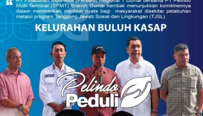 Pelindo Dumai Peduli, Salurkan 300 Paket Sembako dan Layanan Kesehatan Warga