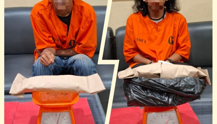 Tim Raga Polres Dumai Gagalkan Peredaran Ganja di Jalan Bahtera, Dua Tersangka Diciduk