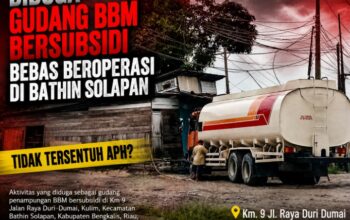 Tidak Tersentuh APH, Diduga Gudang BBM Bersubsidi Bebas Beroperasi di Bathin Solapan