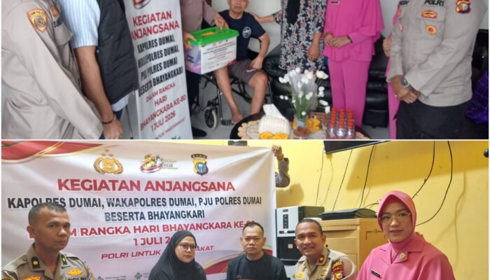 Polres Dumai Anjangsana ke Rumah Purnawirawan dan Personel Sakit Menahun dalam Rangka Hari Bhayangkara ke-80
