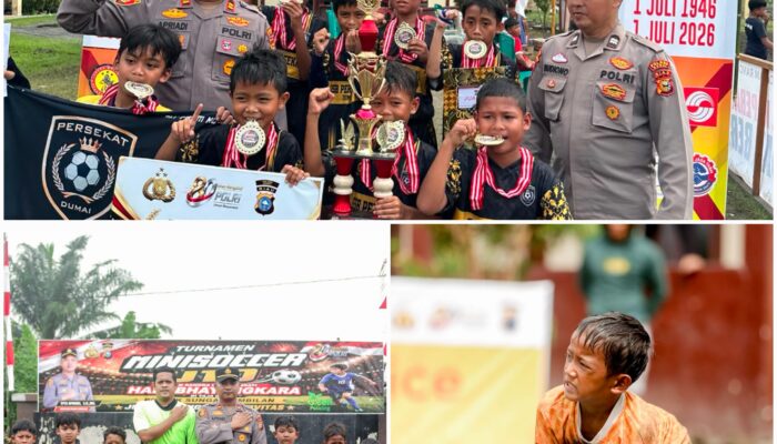 Polsek Sungai Sembilan Resmi Tutup Turnamen Mini Soccer U-10 HUT Bhayangkara ke-80, Wujud Nyata Pembinaan Generasi Muda Berprestasi
