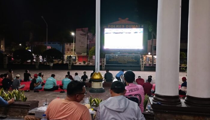 Polres Dumai Gelar Nonton Bareng Piala Dunia 2026 Bersama Masyarakat, Pererat Kedekatan Polri dan Warga