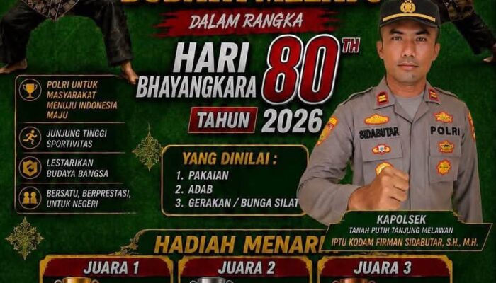 Fantastik !!! Untuk pertama kali,  Polsek TPTM lakukan gebrakan dalam menyambut hari  Bhayangkara ke 80 adakan Festival pencak silat se kecamatan TPTM