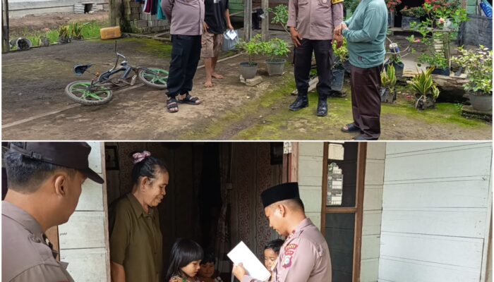 Polsek Sungai Sembilan Hadir untuk Negeri, Santuni Anak Yatim dan Bekali Perlengkapan Sekolah