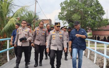 Kapolda Riau Tinjau Pembangunan Jembatan Merah Putih Presisi Tahap II di Kota Dumai