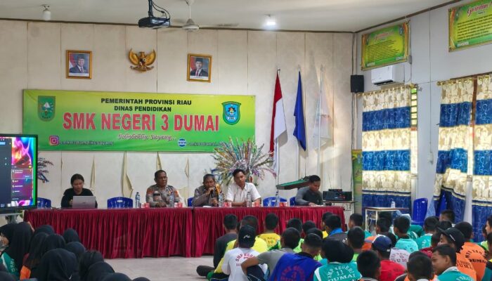 Polsek Bukit Kapur Perkuat Perang Melawan Narkoba, Wujudkan Generasi Dumai Bebas Narkotika Lewat Edukasi SMKN 3 Dumai