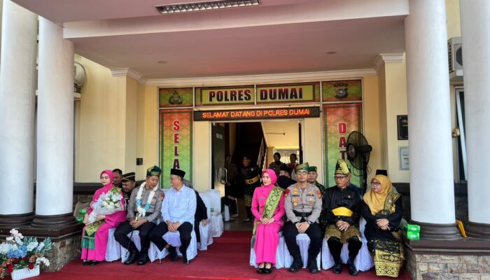 KEGIATAN PENYAMBUTAN DAN PELEPASAN KAPOLRES DUMAI DARI AKBP ANGGA FEBRIAN HERLAMBANG, S.I.K., S.H. KEPADA AKBP FATIKH DEDY SETYAWAN, S.H., S.I.K., M.Si.