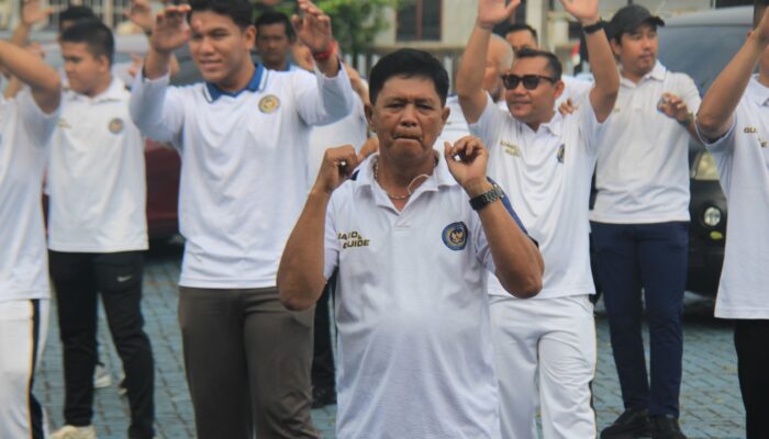 Bangun Semangat dan Kebersamaan, Lapas Pekanbaru Gelar Senam Pagi