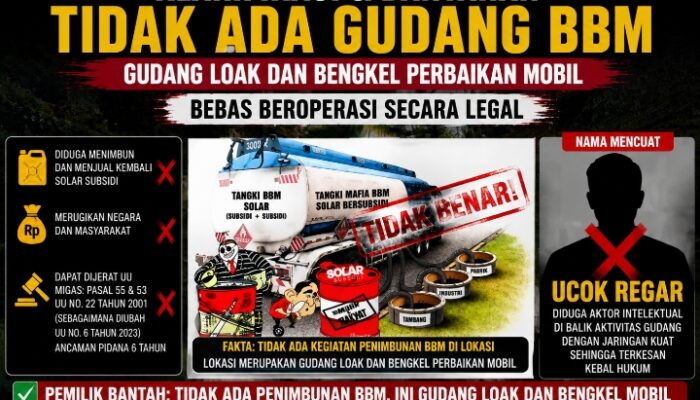 Pemilik Gudang Bantah Tuduhan Penimbunan BBM Subsidi, Tegaskan Lokasi Merupakan Gudang dan Bengkel Perbaikan Kendaraan