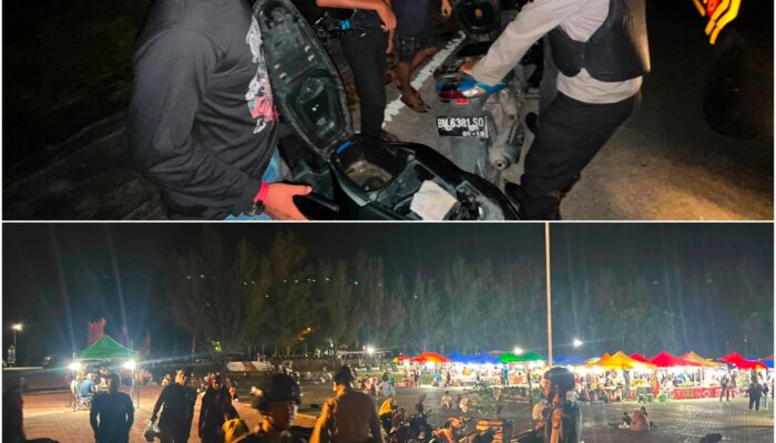Tim RAGA Polsek Bukit Kapur Sisir Titik Rawan, Antisipasi Premanisme Geng Motor
