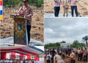 Polsek Medang Kampai Suprizal Bersama Poktan Almadani Tanam Jagung Kuartal III 