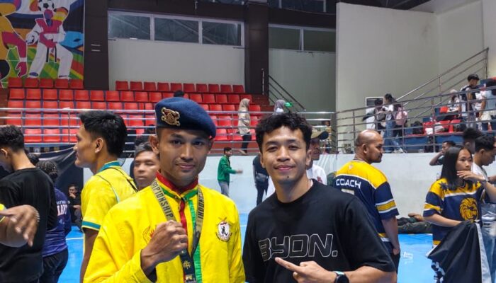 Briptu Aqil Jamik Harumkan Nama Riau, Raih Medali Perak di Kejurnas Muaythai