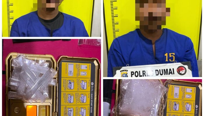 SatresnarkobaA  Polres Dumai  Ungkap Peredaran  Shabu Dan  Etomidate DuaTersangka Diamankan