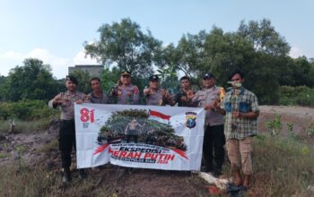 Semarak HUT ke-81 RI, Polsek Dumai Kota Tanam 25 Pohon Mangrove melalui Ekspedisi Merah Putih Presisi