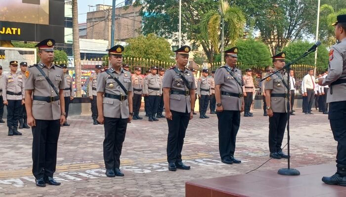 Polres Dumai Gelar Sertijab dan Kenal Pamit Kasat Intelkam serta Dua Kapolsek