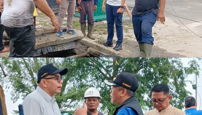 Camat Dumai Timur Syafriandi Turun Langsung Atasi Banjir  di Teluk Binjai Buluh Kasap