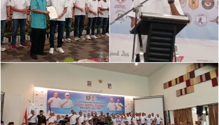 Pengurus KONI Dumai Masa Bakti 2026-2030 Resmi Dilantik, AKJ Ajak Satukan Tekad Majukan Olahraga