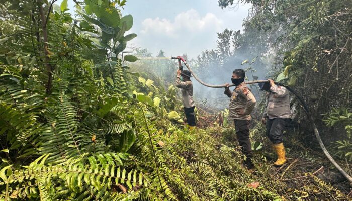 Dihari ke 4 Tim Gabungan Kembali Padamkan dan Dinginkan Karhutla di Sungai Sembilan