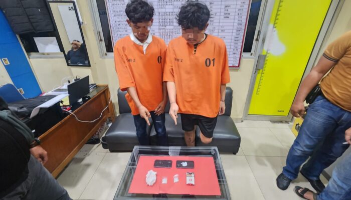 Polres Dumai Ungkap Kasus Sabu Seberat 10,67 Gram di Bukit Kapur, Dua Pria Diamankan